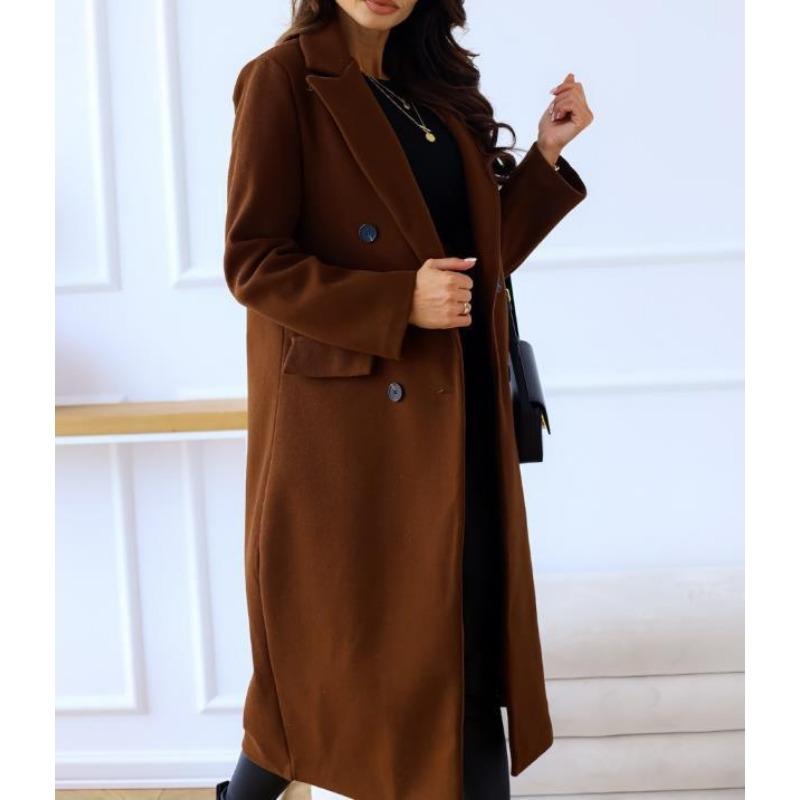 YYFS Женские модные повседневные однотонные куртки и пальто с воротником-поло на осень-зиму с длинным рукавом и принтом