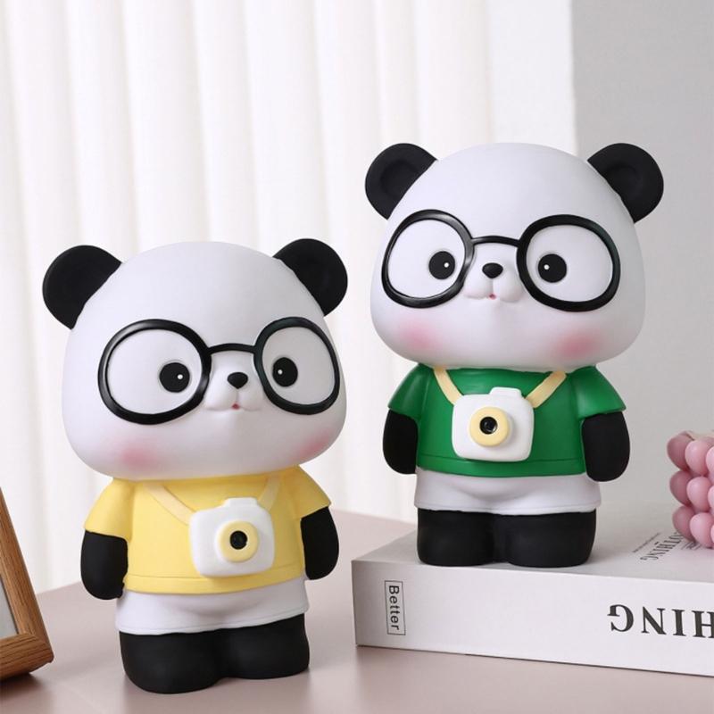 Money Container Versatile Coin Holder Lovely Panda Shaped Money Holder Piggy Banks Coins Savings Jar for Animal Lovers