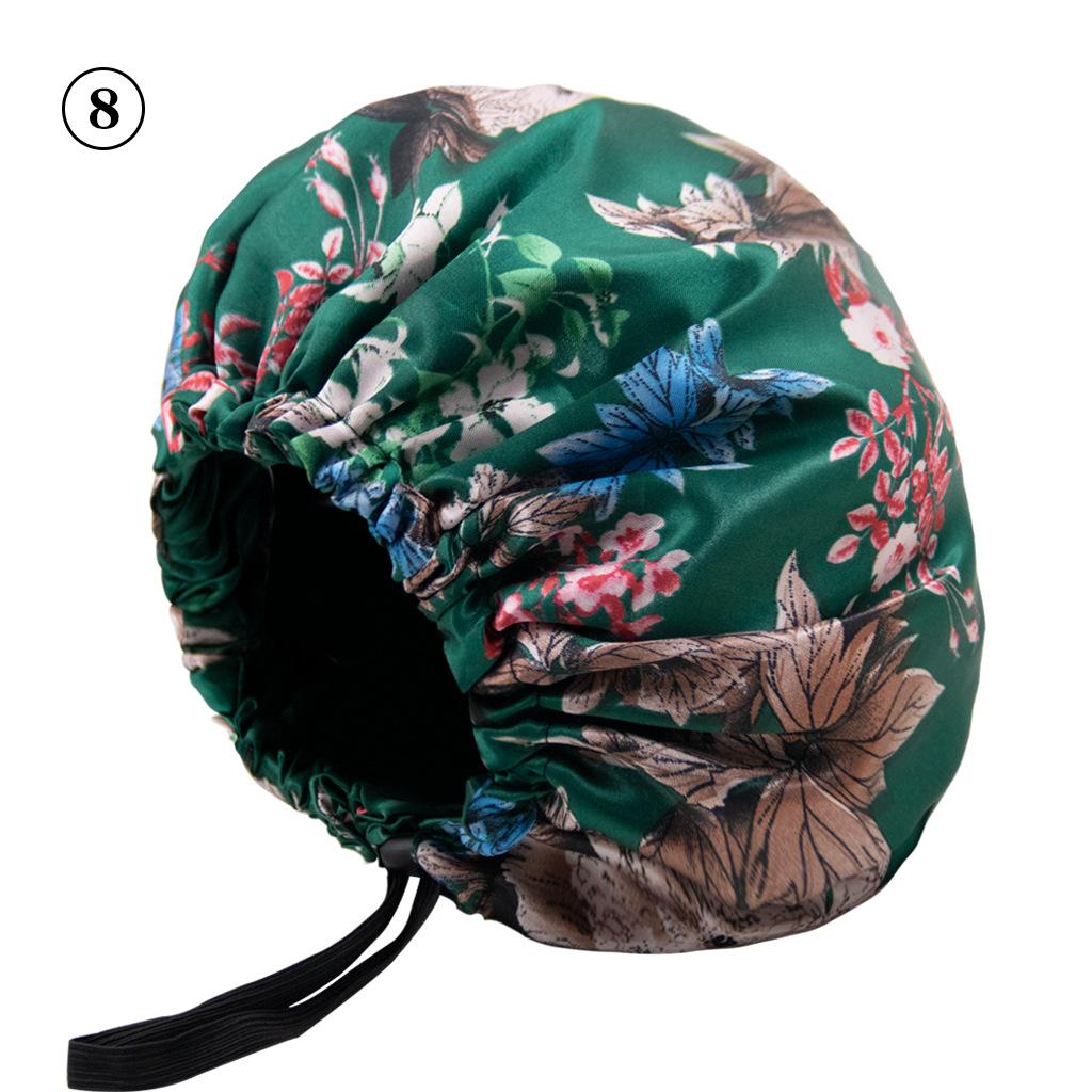 Мягкий атласный чепчик для волос для женщин и девочек, шелковая шапочка для сна, душа, мытья лица, салона