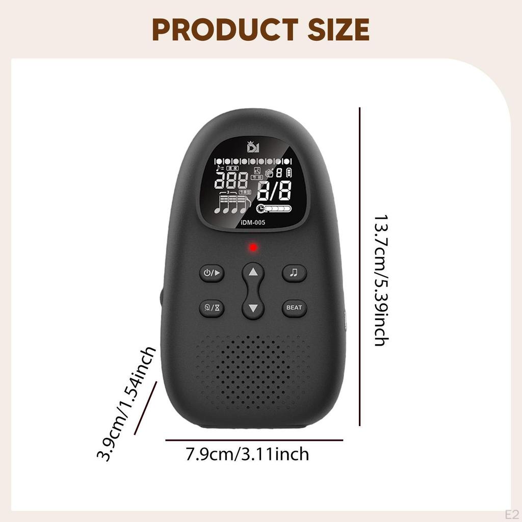 Electric Metronome Mini Volume Adjustable Human Voice for Violin Piano