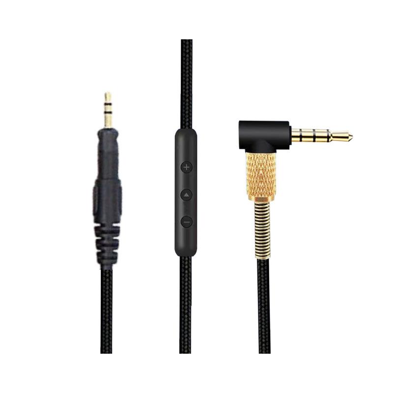 High quality audio cable For ATH M40X/M50X/M60X/M70X Headset 3.5mm to 2.5mm plug with microphone braided wire