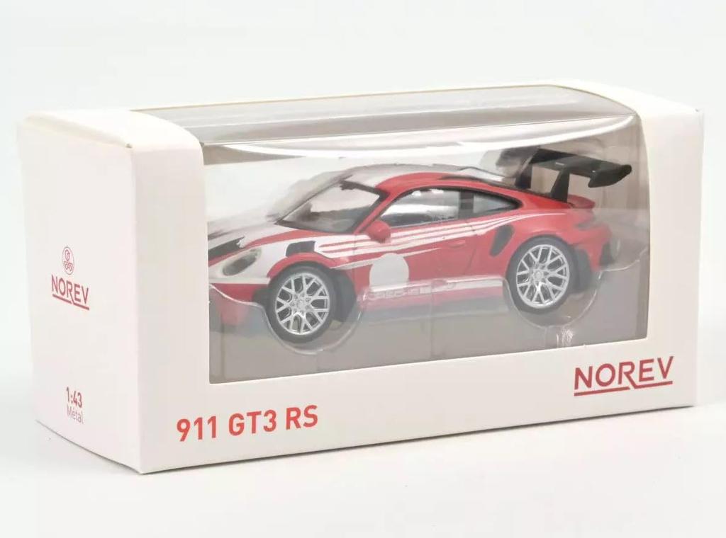 NOREV 1/43 Porsche 911 992 GT3 RS 2022 Red/White NOREV JET CAR Miniature Car