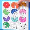 Non-Toxic Montessori Fraction Learning Math Toy Magnetic Arithmetic Teaching Aids Wooden Book Educational Toys For Children Christmas Gift