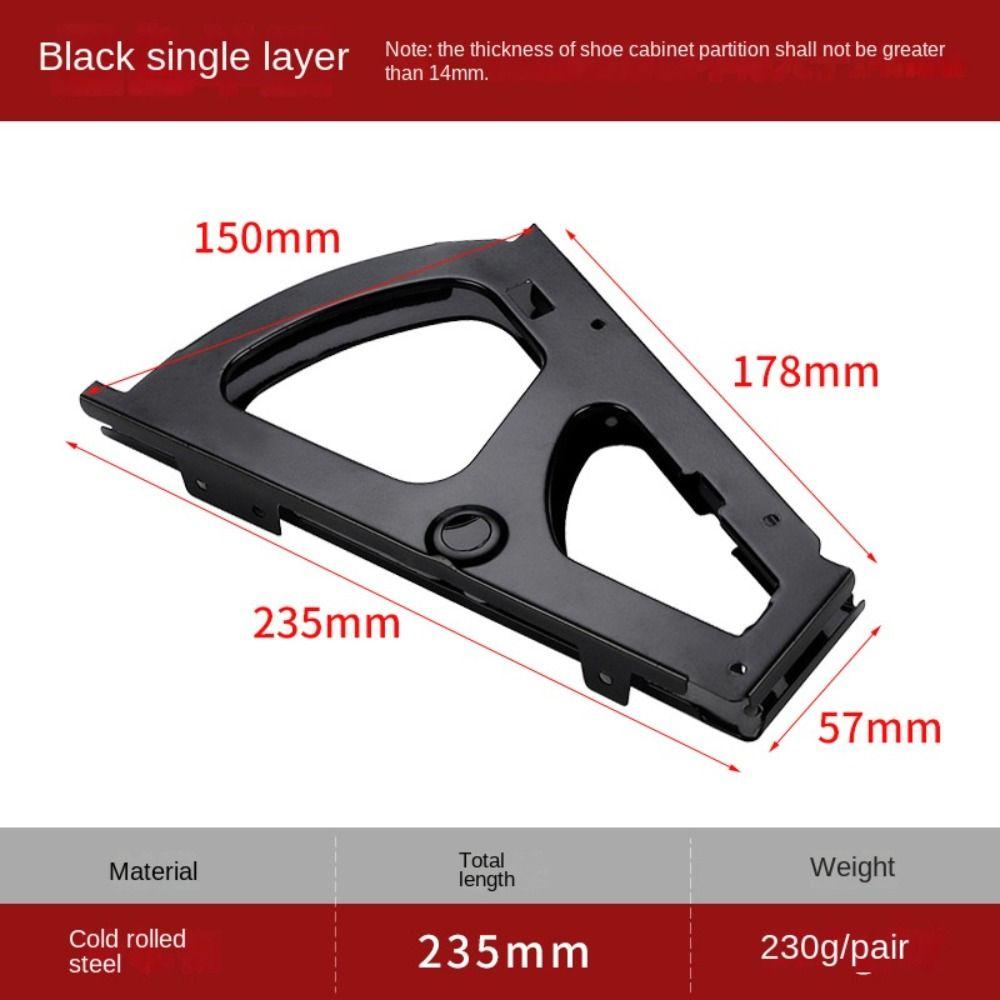 Stainless steel Shoe Cabinet Hinges Turning Rack Thickened Shoes Rack Fittings Hinge Fittings Movable Flip Plate Frame