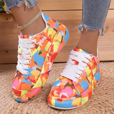 Модная спортивная обувь Graffiti на весну и осень 2024 года. Новая удобная женская обувь на толстой подошве для внешнего ношения Trafza