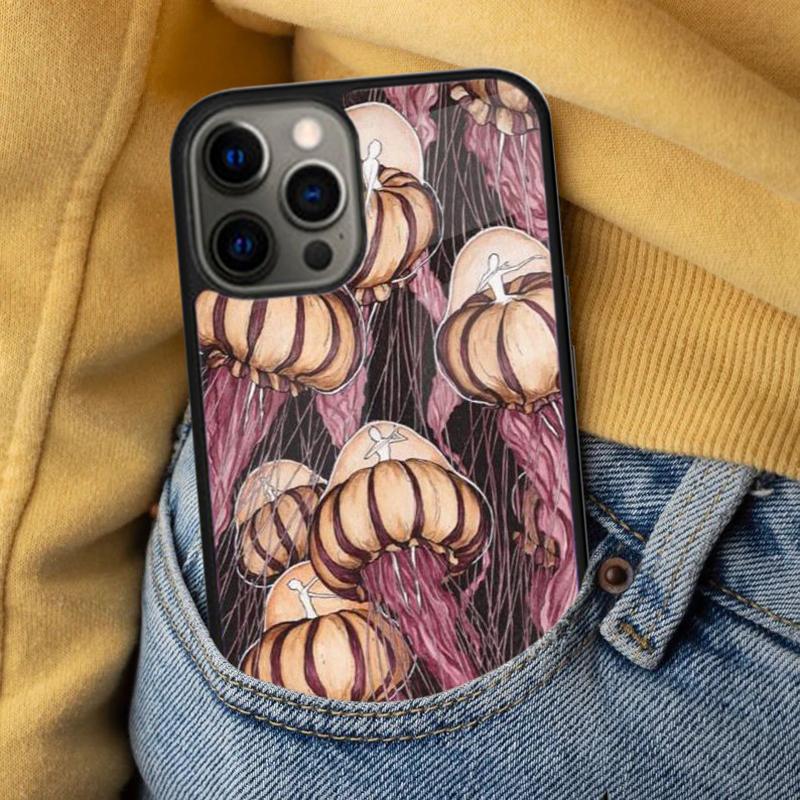 Magic Jellyfish Soft Phone Case for iPhone 17 Air 16e Pro max 15 Pro 13 14 Plus 11 12 MagSafe Magnetic Coque