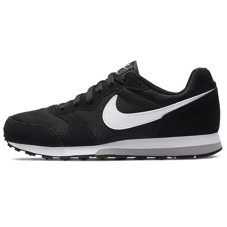Nike MD Runner 2 для начальной школы 'Черный Белый' (унисекс) Детские беговые кроссовки Черный / Серый Волк / Белый 807316 001