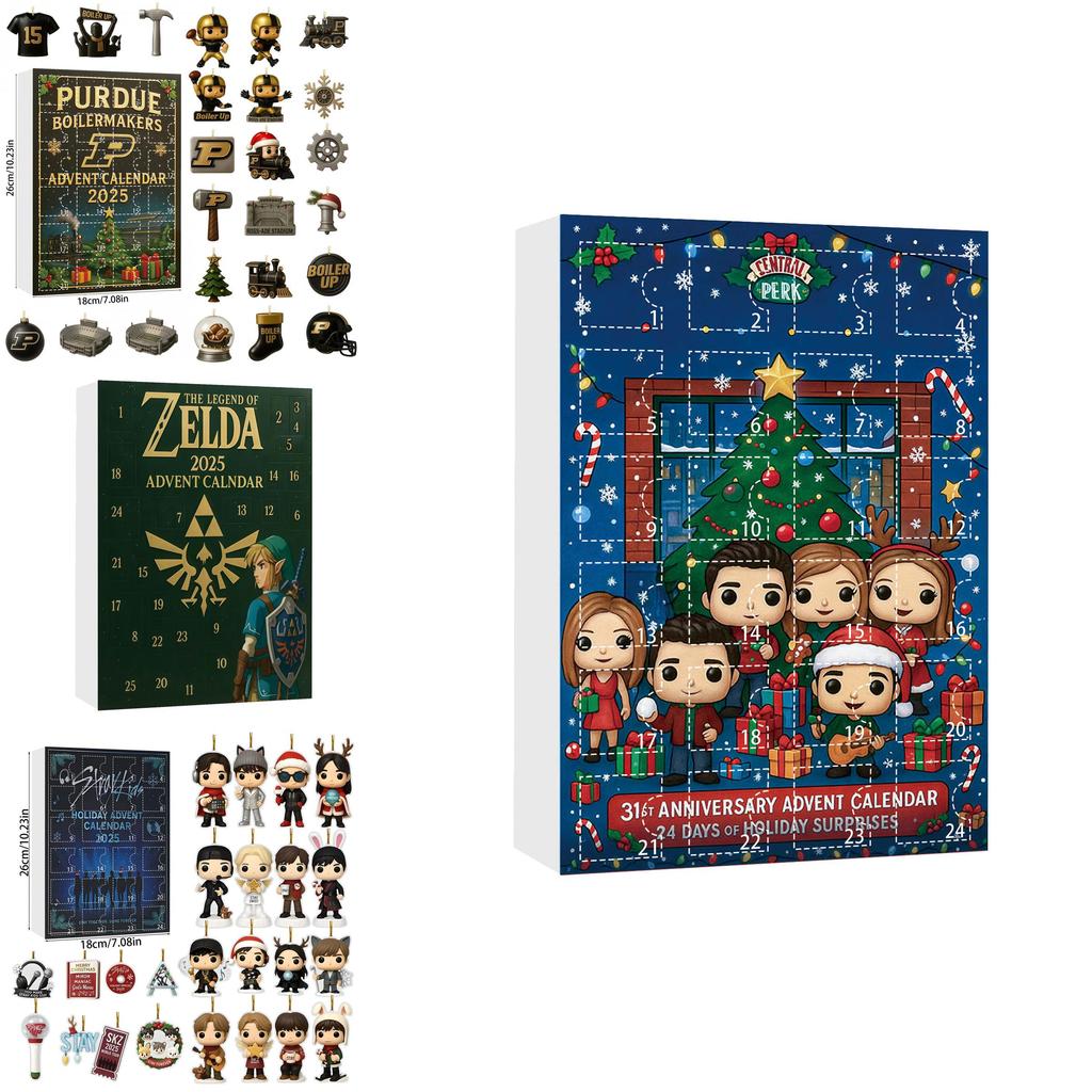 Stray Kids Christmas Advent Calendar With 24 Acrylic Decorations For Holiday Gift Giving