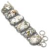 Ocean Jasper Gemstone Handmade Ethnic 925 Silver Bracelet 7-8" JCB353-133