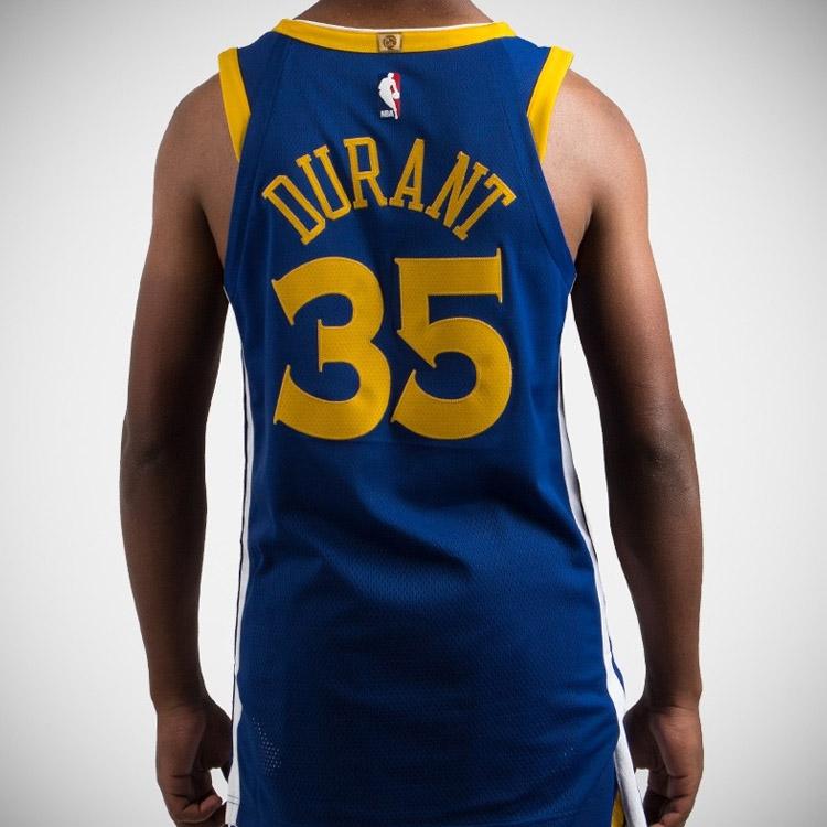 Nike NBA Kevin Durant Icon Edition Authentic Basketball Jersey Men Tops Signal-Blue 863022-496