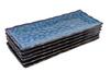 Set of Convenient Denim Rectangular Plates for Saury and Hors [Commercial Set] 6-Piece D'oeuvres