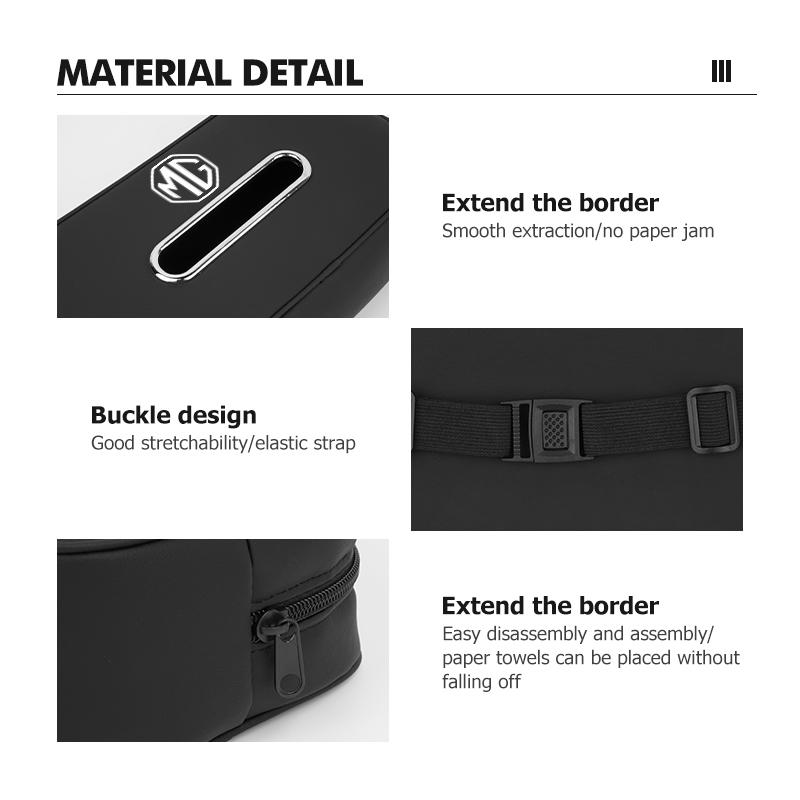 For MG Car Tissue Box Seat Back Paper Towel Bag Tissue Storage Case 6 3 5 7 TF ZR ZS HS GS GT Hector RX5 RX8 350 550 tcl6