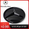 Горячая автомобильная наклейка для Mercedes Benz B C GLK-Класса Значок Эмблема Передняя Решетка Зеркало Эмблема 3D Стиль Плоский Глянцевый Черный Задний Багажник Эмбл