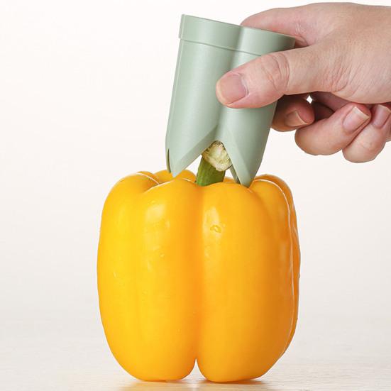 Pepper Core Remover Sharp Serrated 2 In 1 Anti-slip Ergonomic Labor-saving Heavy Duty Chili Jalapeno Core Removal Tool Kitchen Gadgets