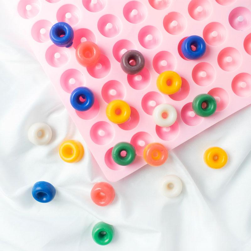 64 полости маленькие пончики шоколад силиконовая форма 55 сеток маленькие сердечки для печенья помадка конфеты украшения торта инструменты для выпечки