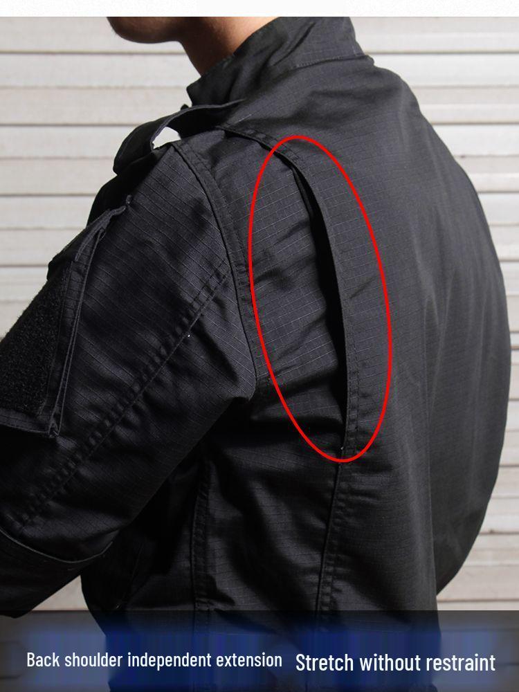 Мужской темно-синий тактический тренировочный костюм для улицы: Износостойкая тактическая софтшелл куртка