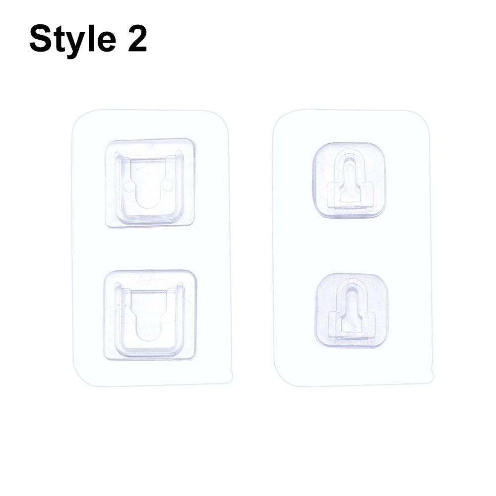 Seamless Punch-free Self-Adhesive Transparent Plug Fixer Plug Sticker Socket Holder