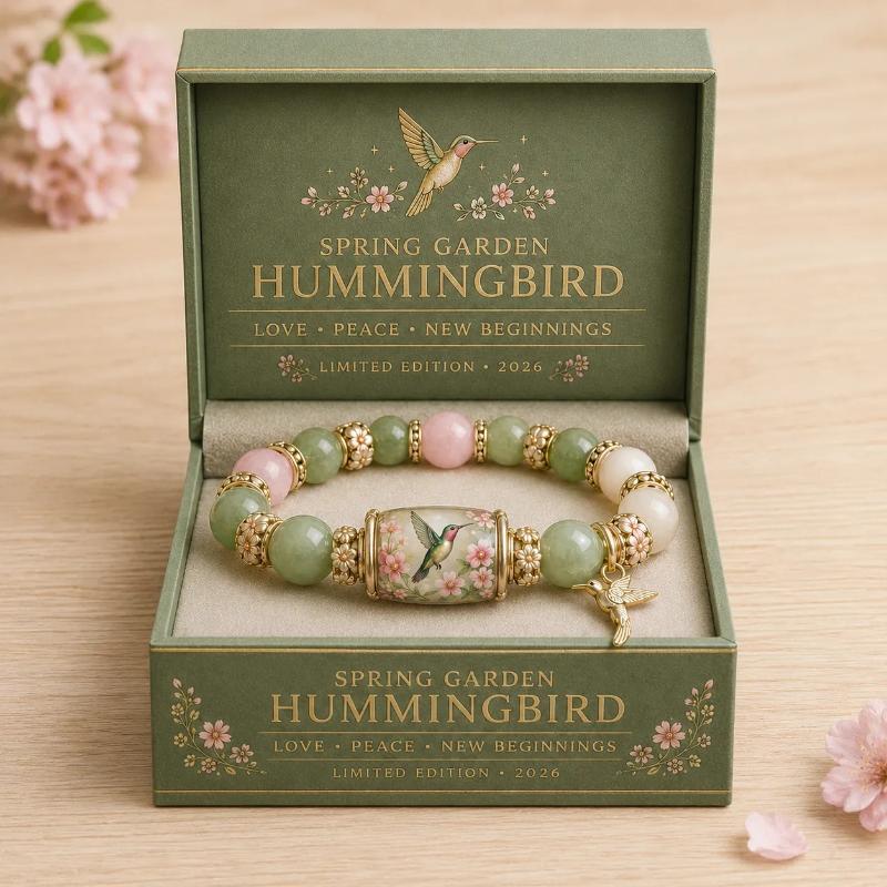 2026 Love And Peace Spring Blessing Bracelet Gift Adjustable Inspirational Charm Jewelry With Hummingbird Sunflower Bee Gift