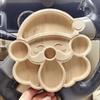 Wooden Divided Snack Platter Divided Food Storage Plate Fashion Christmas Tree Serving Tray  Daily