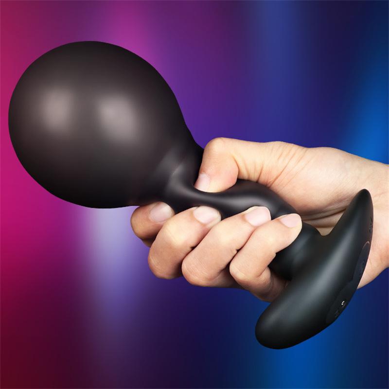 Inflatable Silicone Anal Butt Plug 10 Modes Anus Beads Massage Vibrator For Women Men Masturbation Sex Toys Adult