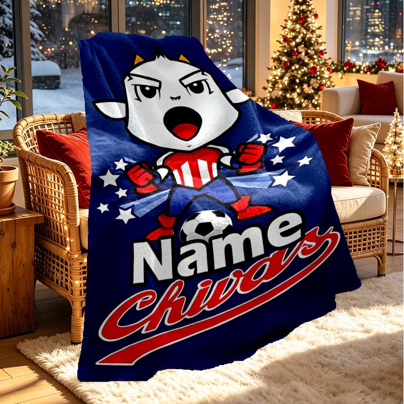 Custom Name Personalized Club Deportivo Guadalajara Print Blanket, Home Decor, Bedroom, Sofa, Camping, Couch, Gifts for Birthday ChristmasEnthusiasts