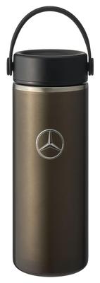 [Коллекция Mercedes-Benz] Оригинальная бутылка из нержавеющей стали Mercedes-Benz x Hydro Flask, 16 унций, легкая, с широким горлышком, цвет Obsidian