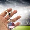Qatar World Cup Flags Keychain Double-sided Rotating National Flag Keychain Pendant Jewelry for Sports Events