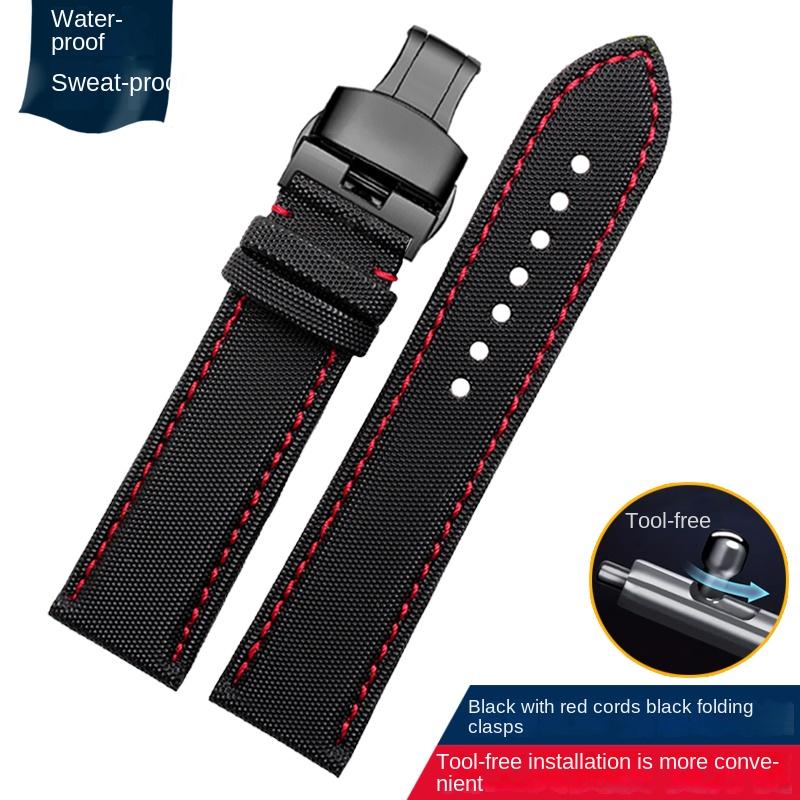 Ремешок для часов с быстрой заменой Для MIDO Helmsman commander omega Tag Heuer Нейлоновый Холст кожа Водонепроницаемый Мужской ремешок для часов 20 мм 22 мм