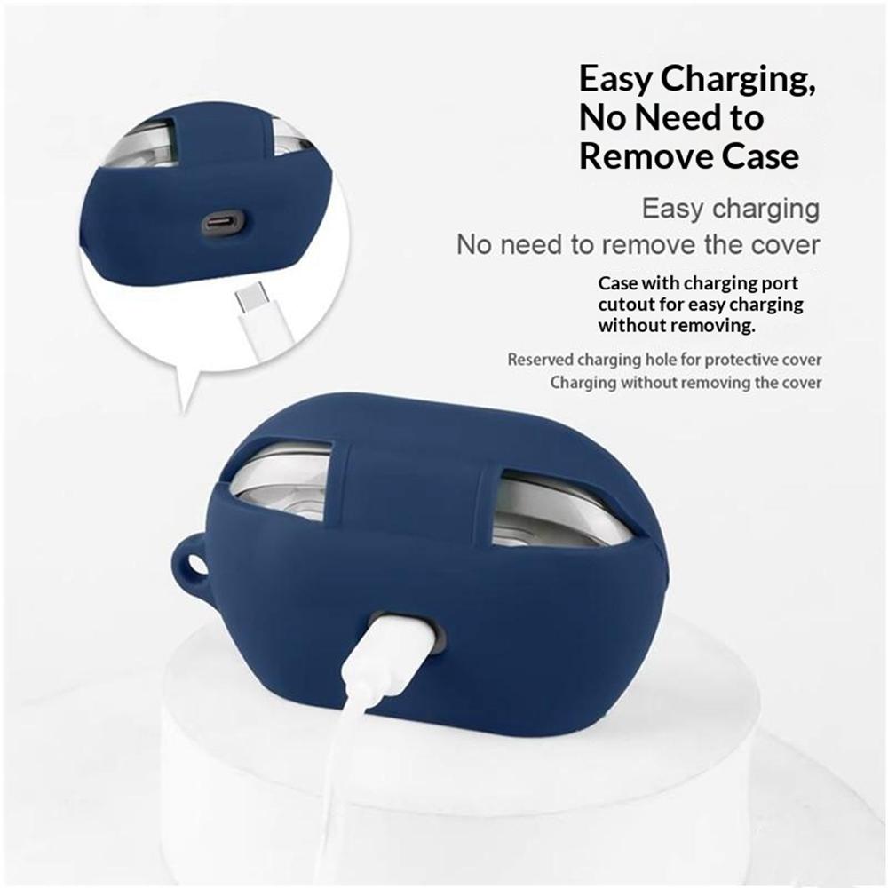 For JBL Soundgear Clips Silicone Case Wireless Earbuds Protective Cover with Anti-Lost Buckle