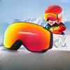Spot Children's Ski Goggles Snow Goggles Double Anti-fog Cylindrical Outdoor Mountaineering Glasses Outdoor Equipment