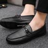 Thick Sole Male Casual Shoe Platform Office Loafers Men's Leather Shoes Adults Elegant Cheap Clearance Korean Style New In Pu