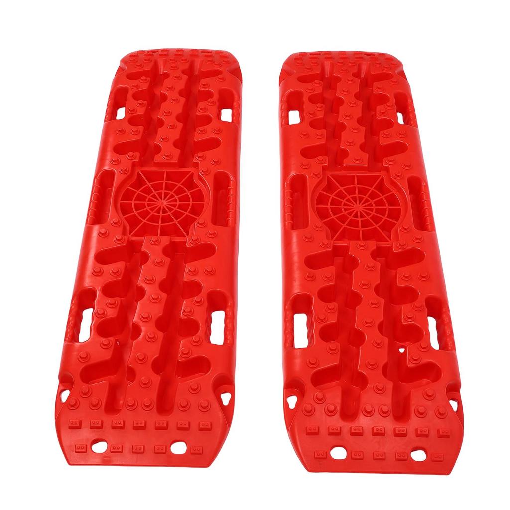 Off Road Traction Boards All Weather Auto Traction Mat Tire Grip Aid Unstuck Your Car From Snow Ice Mud and Sand Red