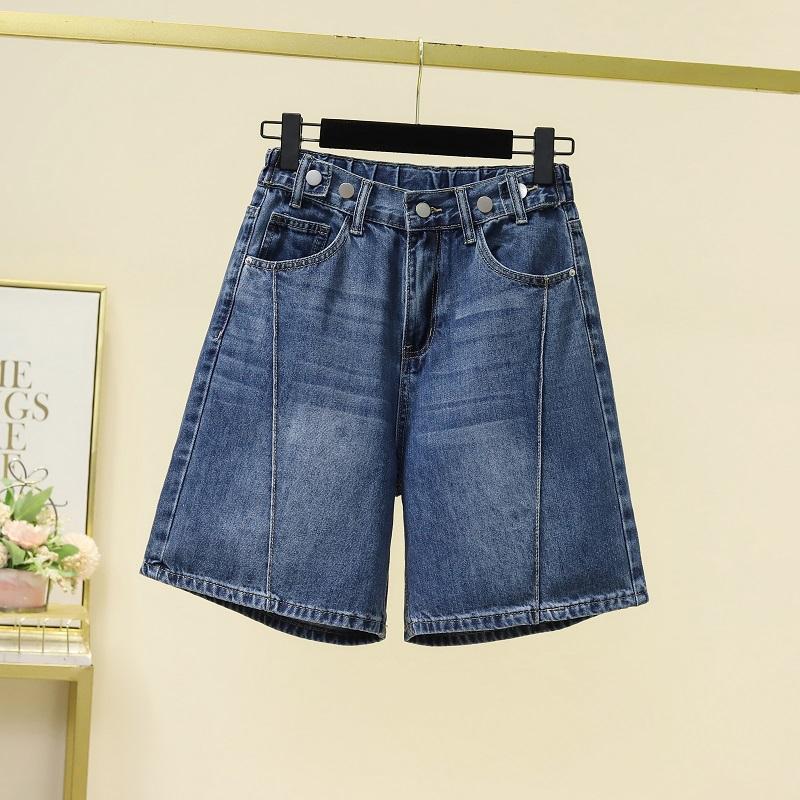 DIMANAF 2025 Новые летние джинсовые шорты Женские свободные джинсовые брюки гаремы Большие синие брюки