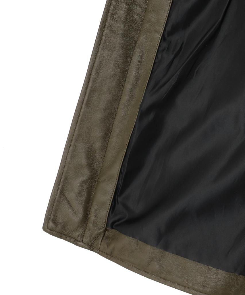 LEATHER MILITARY RIDERS JACKET M 310 Olive [Avirex] Men's 783-5150010