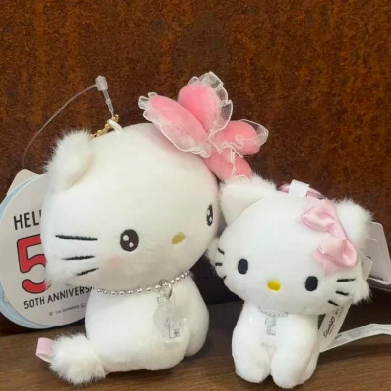 НОВЫЙ 50-й Hello Kitty Сладкий бант Charmmy Kitty Мягкая игрушка кукла подвеска Мультяшный Китти Плюшевая игрушка сердце котенок брелок для сумки