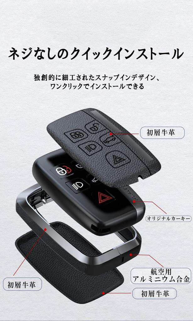 Чехол для ключа TECART Range Rover, Чехол для ключа, Брелок для ключа, Совместим с Jaguar Defender, Range