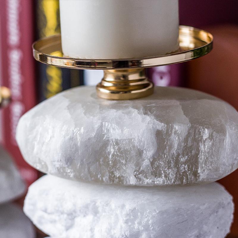 Подсвечник Натуральная руда Настольные поделки Украшения Ручной работы Подсвечник Центральные элементы Свадебные украшения Домашнее украшение