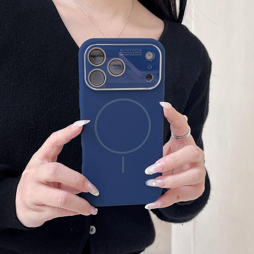 Секунды Меняются На 17Pro Max Жидкий Силиконовый Магнитный Чехол для IPhone 17 Air 16 15 Беспроводная Зарядка Большая Стеклянная Защитная Крышка для Объектива