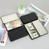 Iron Rectangular Cash Box Currency Tray Money Holder Empty Box Dollar Bill Storage Container Cash Coin Jewelry Stamps Organizer Case