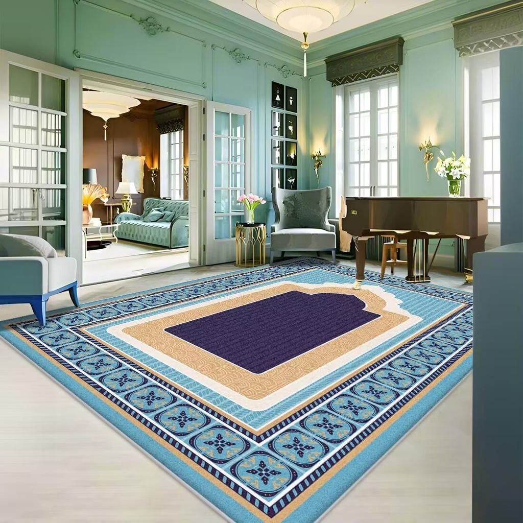 Ковер для гостиной, устойчивый к пятнам, простой в уходе, коврик для журнального столика, охлаждающий нескользящий коврик, ковер