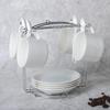 Кофейный набор из чистой белой керамики в европейском стиле