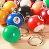 1PC Fashion Billiard Pool Keychains Round Ball Key Ring Key Chains Resin 32mm Ball Jewelry Gift Random Color