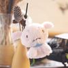 Cute Crayon Shin-shin-speaking White Dog Pendant Plush Toy Doll Bag Hanging Keychain Rag Doll