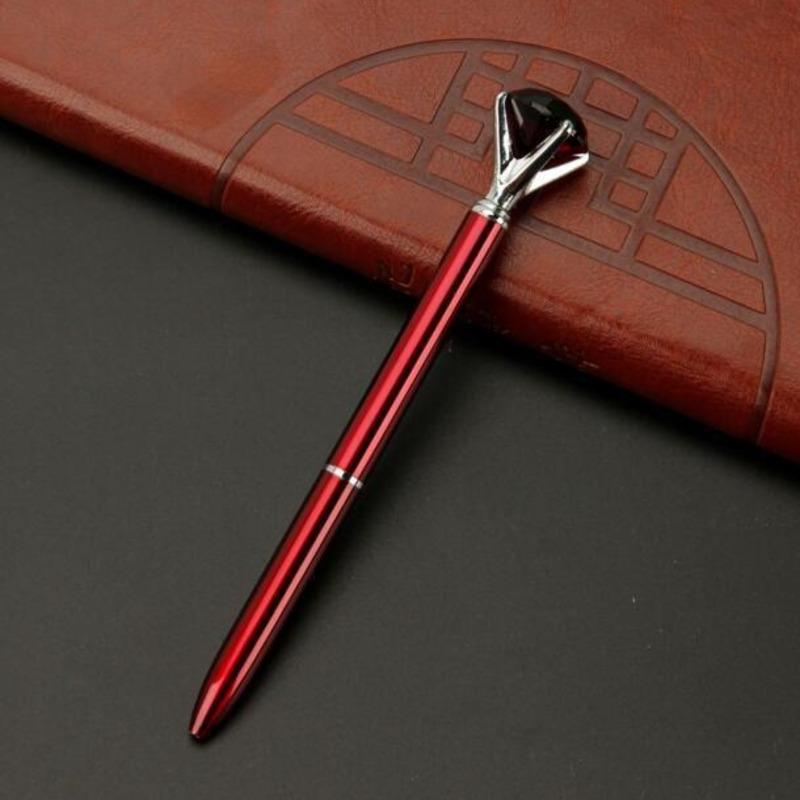 Шариковая ручка-роллер школьные канцелярские принадлежности свадебные канцелярские принадлежности кристалл алмаз металл розовое золото люксовый бренд спиннинг