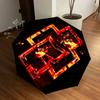 1pc Flame Cross Rammstein Themed High-quality Umbrella,Automatic Opening and Closing Umbrella,Multi-functional Umbrella G0811012