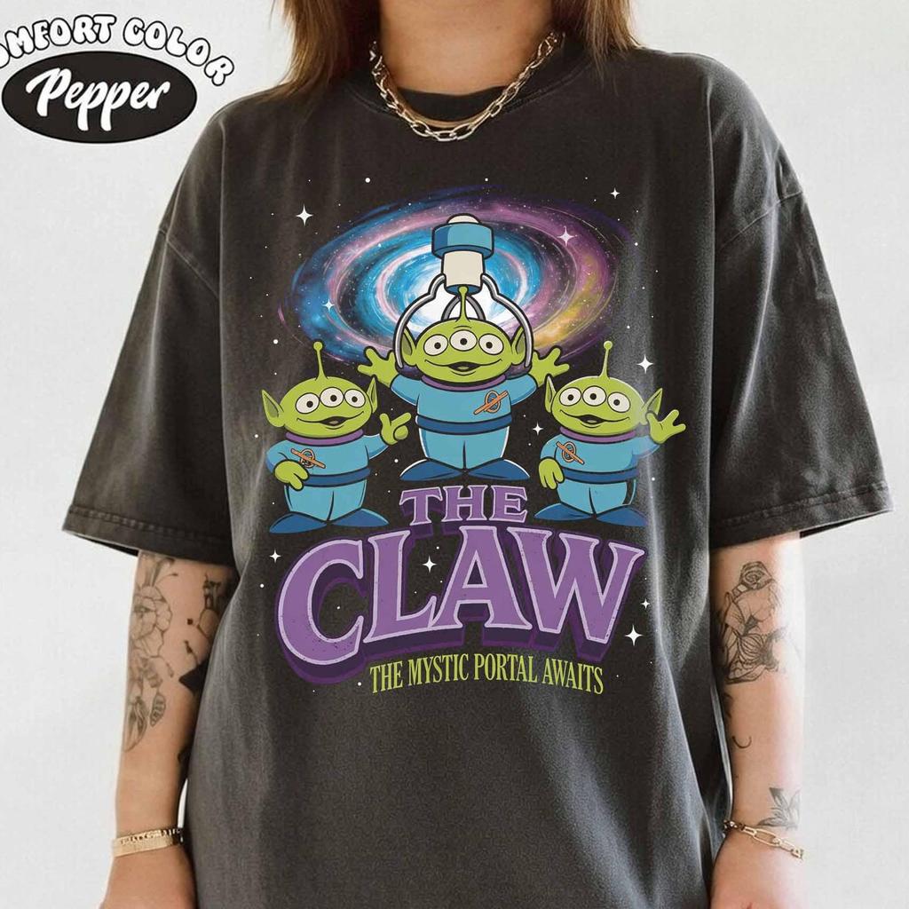 Retro Toy Story Aliens The Claw Shirt, Pizza Planet The Mystic Portal Awaits, Disney Pixar Fest Shirt 2026, Disneyland Pizza Planet Trip Tee