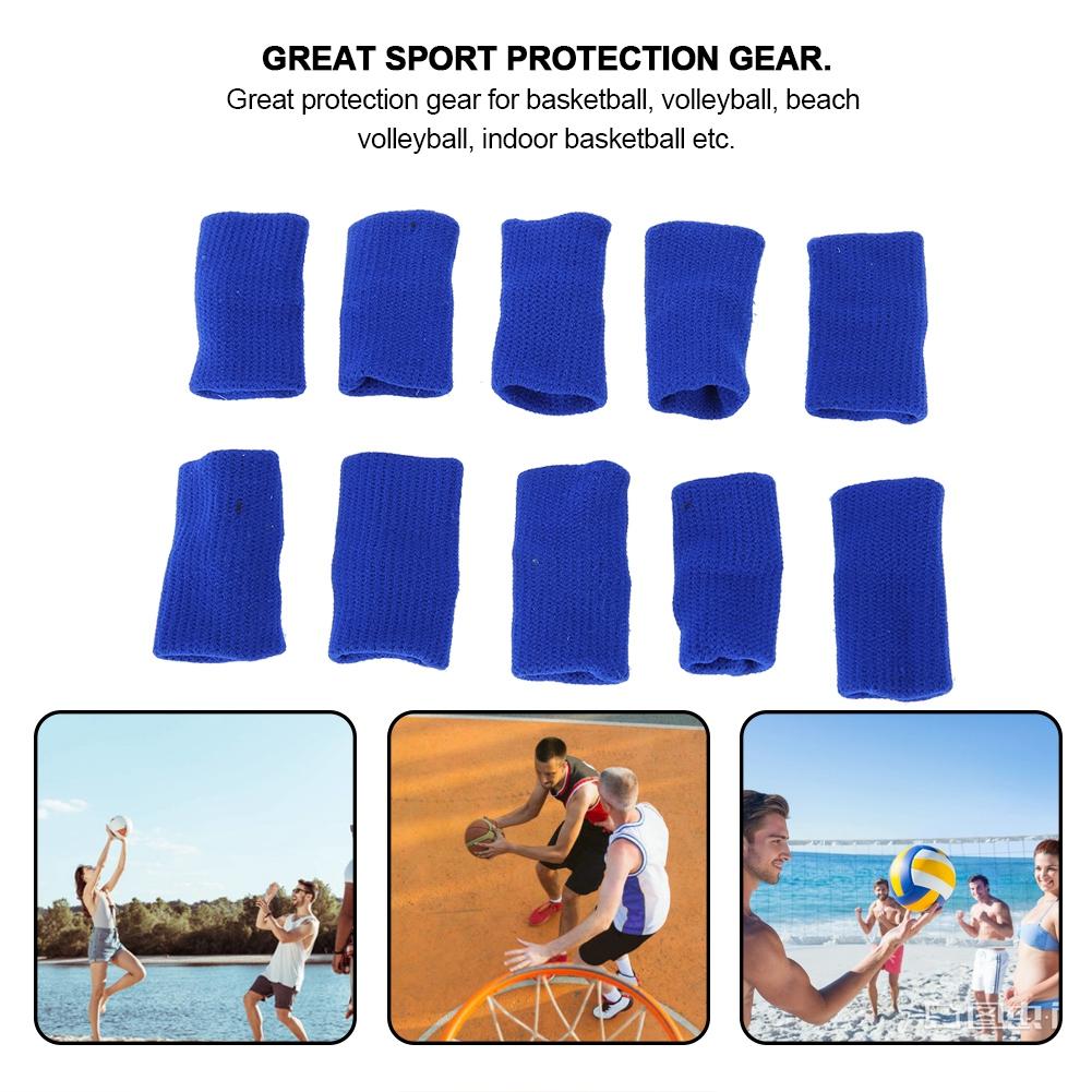 10 шт. эластичные бинты для поддержки пальцев, спортивные бинты для защиты пальцев при артрите (синий)