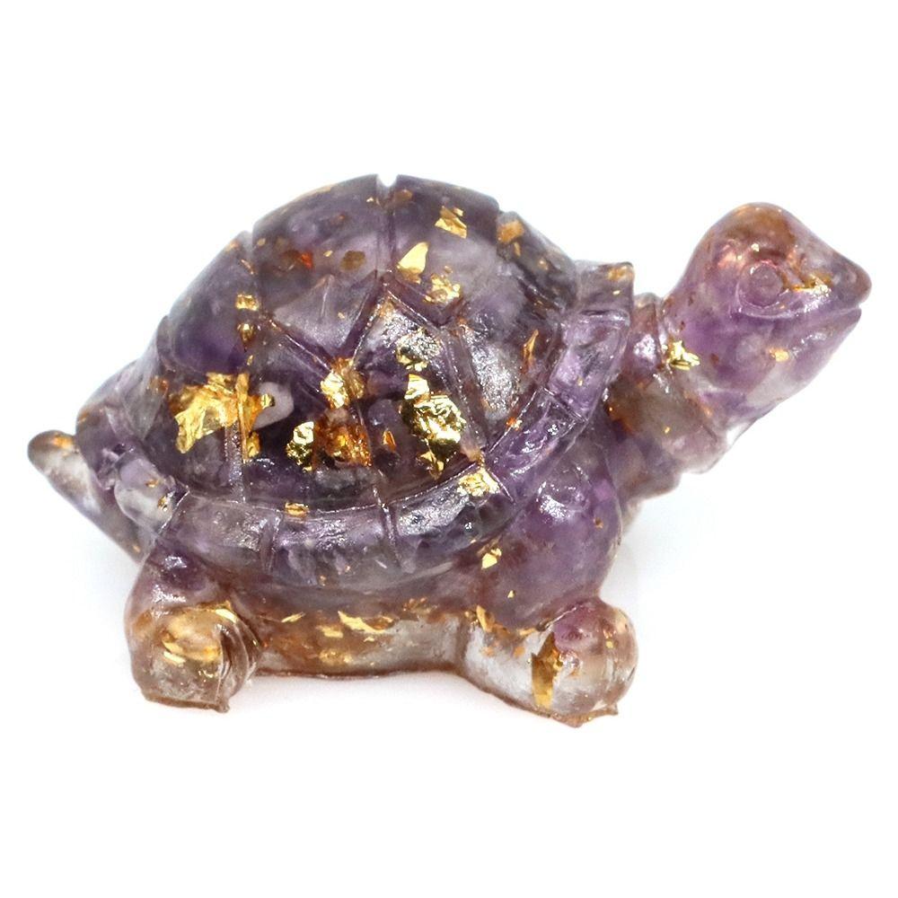 50MM Resin Turtle Statue Healing Crystals Tumbled Stones Sculpture Reiki Pocket Animals Tortoise Figurine Gems Crafts Home Decor