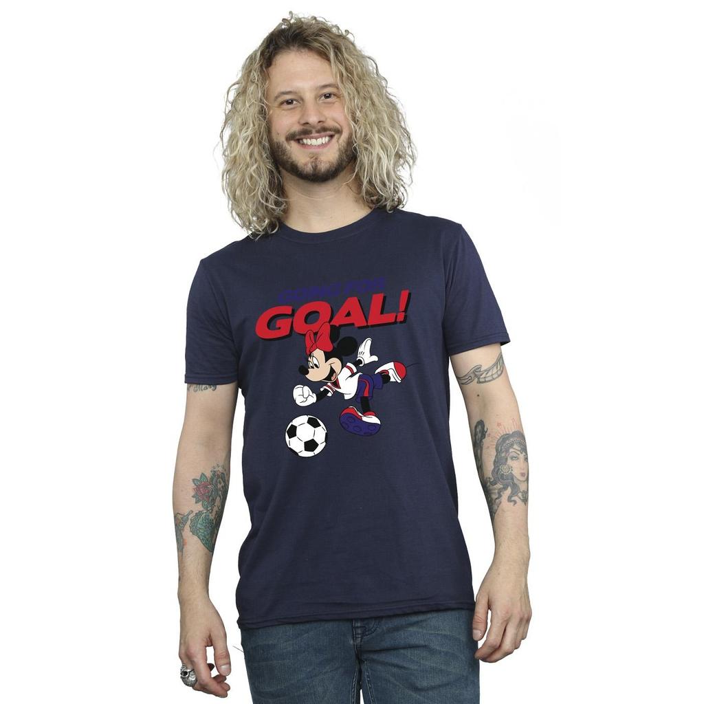 Disney Mens Minnie Mouse Going For Goal T-Shirt
