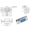 RS232 Serial 9 Pin Jack Socket 485 COM Port Female Male Port Socket  Cable Wire